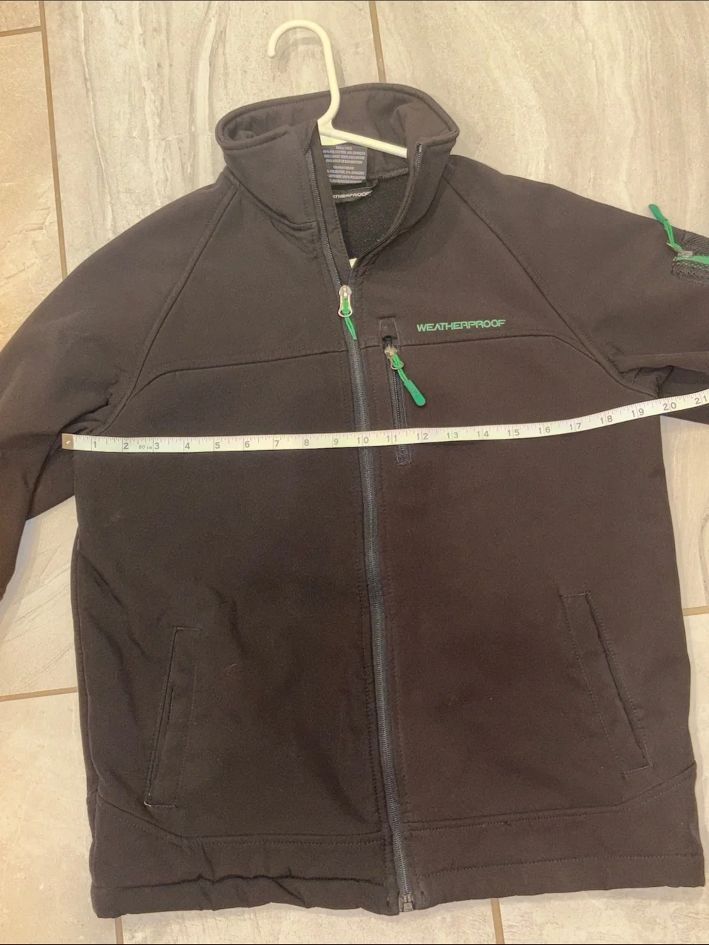 Weatherproof boys Black Performance Softshell Jacket Coat large 14 - 16